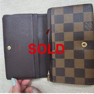 Authentic  Louis Vuitton Damier Semi Long  Wallet